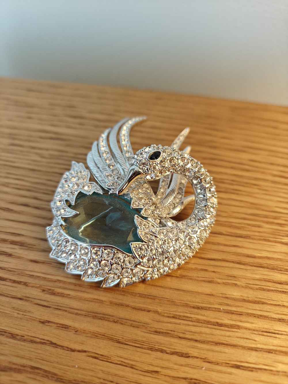 Nolan Miller "Glamour Collection" Preening Swan Brooch